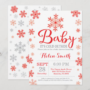 Invitación Baby Fuera Hace Frío Fiesta de Shower de Bebé de I