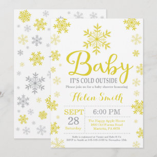 Invitación Baby Fuera Hace Frío Fiesta de Shower de Bebé de I