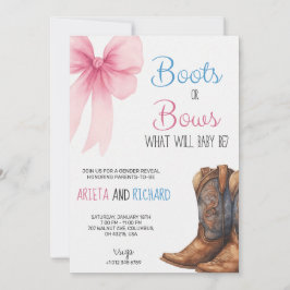Invitación Baby gender reveal Invitation card