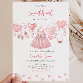 Invitación Baby Girl Fiesta de San Valentín