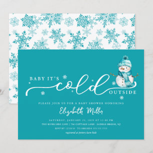 Invitación Baby hace frío afuera Baby Shower
