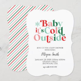 Invitación Baby hace frío afuera Baby Shower Retro