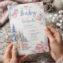 Baby hace frío afuera Deer Woodland Baby Shower