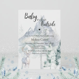 Invitación Baby hace frío afuera, ducha de bebé de invierno d
