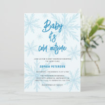 Baby hace frío afuera Ducha de bebé niño copos de 