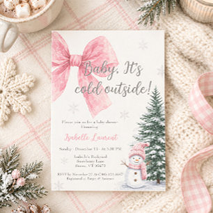 Invitación Baby hace frío afuera Fiesta de Bebé de Invierno R