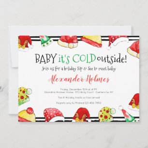 Invitación Baby hace frío afuera Fiesta de Navidad Sip and Se