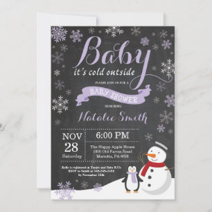 Invitación Baby hace frío afuera Fiesta de Shower de Bebé Niñ