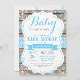 Invitación Baby hace frío afuera Invierno Baby Niño Shower