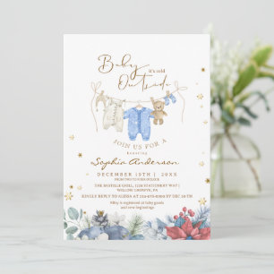 Invitación Baby hace frío afuera Invierno Baby Shower