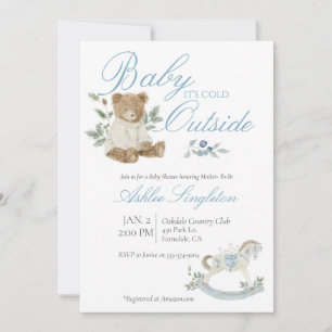 Invitación Baby hace frío afuera Juguetes Vintage