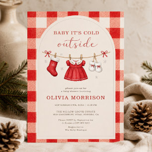 Invitación Baby hace frío afuera Navidad Baby Shower