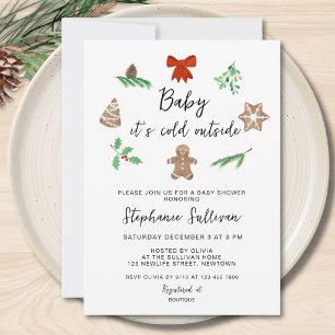 Invitación Baby hace frío afuera Navidad Baby Shower