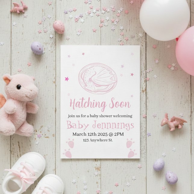 Invitación Baby Hatching Soon Baby shower invitation (Subido por el creador)