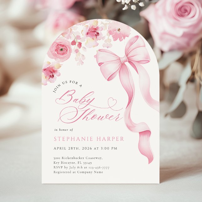 Invitación Baby In Bloom Baby Shower Arched Invitation  (Subido por el creador)