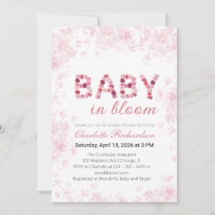 Invitación Baby in Bloom   Baby shower de primaver