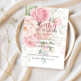 Invitación Baby in bloom | baby shower invitation template