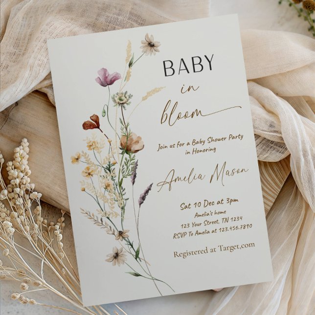 Invitación Baby in Bloom Baby Shower Party (Subido por el creador)