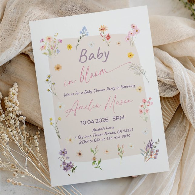 Invitación Baby in Bloom Baby Shower Party (Subido por el creador)