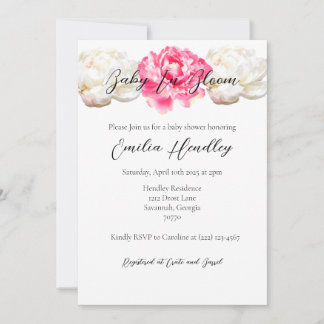 Invitación Baby In Bloom - Classic Peony