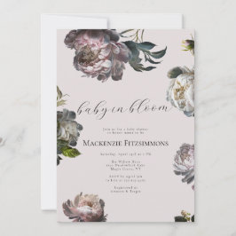 Invitación Baby in Bloom Dusty Rose Floral Baby Shower
