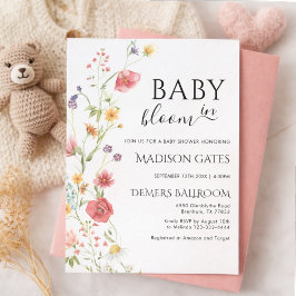 Invitación Baby in Bloom: Editable baby shower