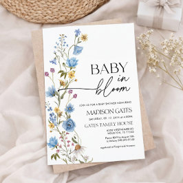 Invitación Baby in Bloom Floral Baby Shower Invitation
