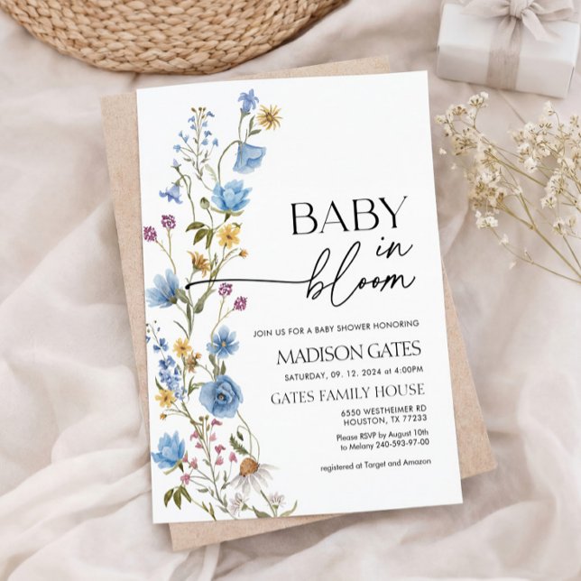 Invitación Baby in Bloom Floral Baby Shower Invitation (Subido por el creador)
