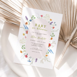Invitación Baby In Bloom Garden Baby Shower
