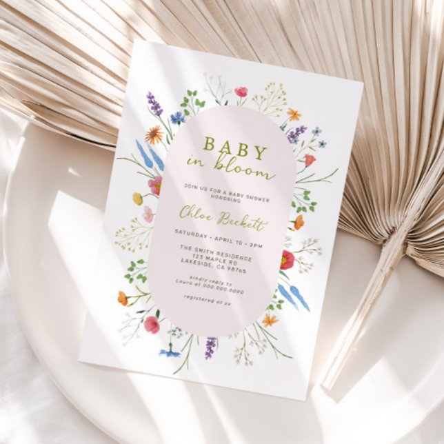 Invitación Baby In Bloom Garden Baby Shower (Subido por el creador)