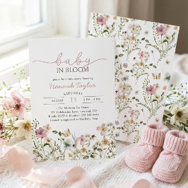 Invitación Baby in Bloom Girl Baby Shower