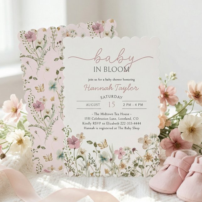 Invitación Baby in Bloom Girl Baby Shower (Subido por el creador)
