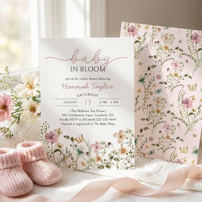 Invitación Baby in Bloom Girl Baby Shower (Subido por el creador)