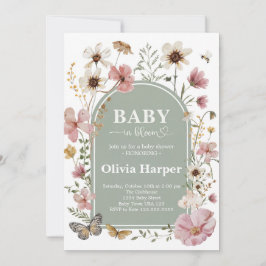 Invitación Baby in Bloom Girl Shower Invitation