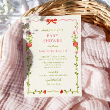 Baby In Bloom Hand Drake Floral Bow Baby Shower