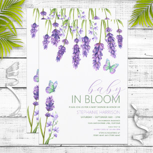 Invitación Baby in Bloom Lavender Wildflower Baby Shower