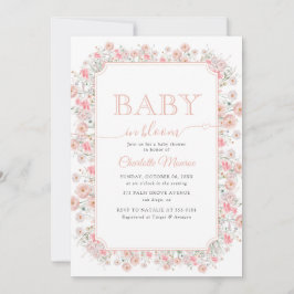 Invitación Baby in Bloom Summer Wildflower Meadow Baby Shower