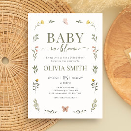Invitación Baby in Bloom Wildflower Baby Shower