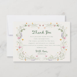 Invitación Baby in Bloom Wildflower Baby Shower Thank You Car