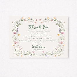 Invitación Baby in Bloom Wildflower Baby Shower Thank You Car