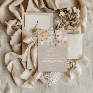 Invitación Baby in Bloom Wildflower Boho Baby Shower