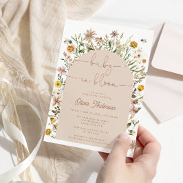 Invitación Baby in Bloom Wildflower Boho Baby Shower