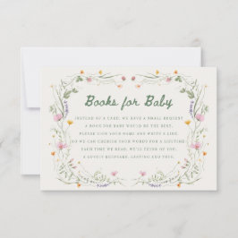 Invitación Baby in Bloom Wildflower Books for Baby Card