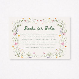 Invitación Baby in Bloom Wildflower Books for Baby Card