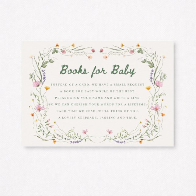 Invitación Baby in Bloom Wildflower Books for Baby Card (Subido por el creador)
