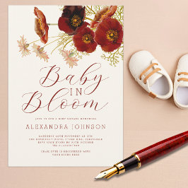 Invitación Baby in Bloom Wildflower Fall Baby Shower