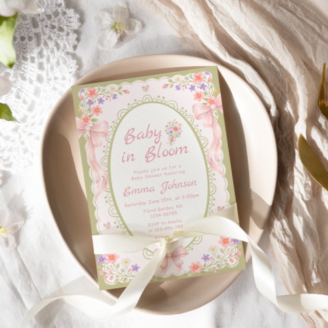 Invitación Baby in Bloom Wildflower Pretty Baby Shower (Subido por el creador)