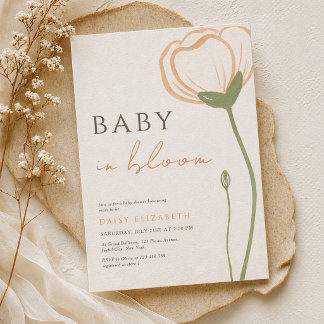 Invitación Baby in Bloom Wildflower Spring Baby Shower