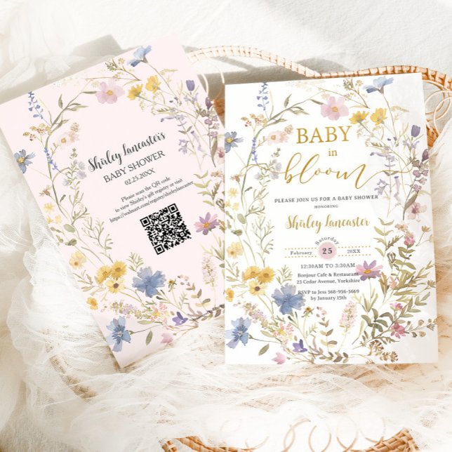 Invitación Baby in Bloom Wildflowers Baby Shower Garden (Subido por el creador)