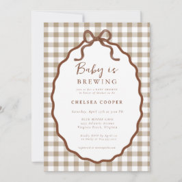 Invitación Baby is Brewing Neutral Baby Shower  Invitation
